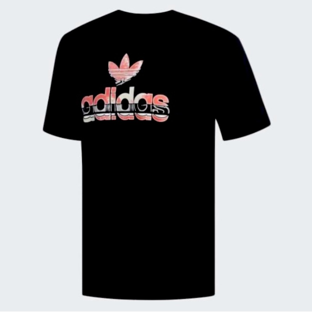 Adidas Originals Men's Graphic Treefoil Short Sleeve Tee Shirt Black